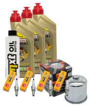 Inspektionspaket 3L 10W-40 + Ölfilter + 4x Zündkerze für Yamaha FZ 6 Fazer S 600 ccm Bj. 2007