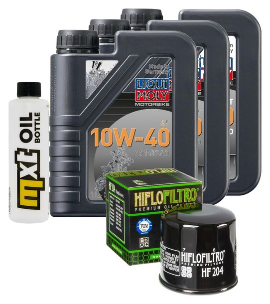 Inspektionspaket 3L 10W-40 + Ölfilter + 4x Zündkerze für Yamaha YZF-R1 FZ 6 Fazer S 600 / 1000 ccm Bj. 2007 - 2009
