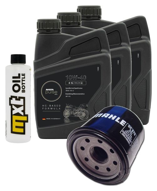 Inspektionspaket 3L 10W-40 + Ölfilter + 4x Zündkerze für Yamaha YZF-R1 FZ 6 Fazer S 600 / 1000 ccm Bj. 2007 - 2009