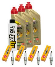 Inspectie Pakket 3L 10W-40 + Oliefilter + 4x Bougie voor Yamaha YZF-R1 FZ 6 Fazer S 600 / 1000 ccm Bj. 2007 - 2009