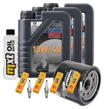 Inspektionspaket 3L 10W-40 + Ölfilter + 4x Zündkerze für Yamaha YZF-R1 FZ 6 Fazer S 600 / 1000 ccm Bj. 2007 - 2009