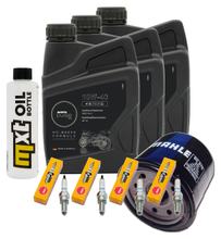 Pacchetto di ispezione 3L 10W-40 + filtro olio + 4x candela per Yamaha YZF-R1 FZ 6 Fazer S 600 / 1000 ccm Anno 2007 - 2009