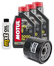 Pacchetto di ispezione 3L 10W-40 + filtro olio + 4x candela per Yamaha FZ 6 Fazer S 600 ccm Anno 2010