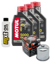 Pacchetto di ispezione 3L 10W-40 + filtro olio + 4x candela per Yamaha FZ 6 Fazer S 600 ccm Anno 2010