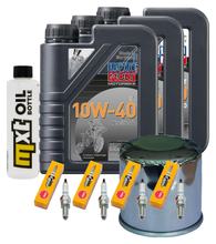 Kit d'inspection 3L 10W-40 + filtre à huile + 4x bougie pour Yamaha FZ 6 Fazer S 600 ccm Année 2010