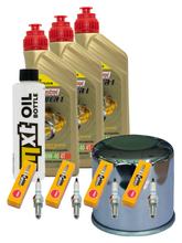 Pacchetto di ispezione 3L 10W-40 + filtro olio + 4x candela per Yamaha FZ 6 Fazer S 600 ccm Anno 2010