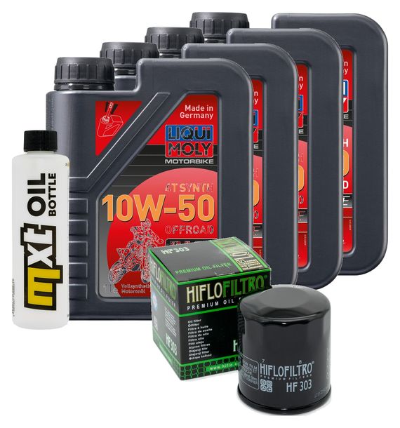 Pacchetto di ispezione 4L 10W-50+filtro olio per Yamaha FZS Fazer 1000 ccm Anno 2004 - 2005