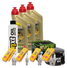 Inspectiepakket 3L 10W-40 + oliefilter + 8x bougie voor Yamaha FZS Fazer S 600 ccm Bouwjaar 1998 - 1999