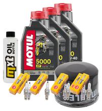 Kit d'inspection 3L 10W-40 + filtre à huile + 8x bougie d'allumage pour Yamaha FZS Fazer S 600 ccm Année 1998 - 1999