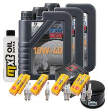 Kit d'inspection 3L 10W-40 + filtre à huile + 8x bougie d'allumage pour Yamaha FZS Fazer S 600 ccm Année 1998 - 1999