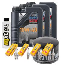 Kit d'inspection 3L 10W-40 + filtre à huile + 8x bougie d'allumage pour Yamaha FZS Fazer S 600 ccm Année 1998 - 1999