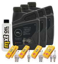 Inspection package 3L 10W-40 + oil filter + 8x spark plug for Yamaha FZS Fazer S 600 ccm Year 1998 - 1999
