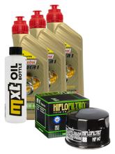 Inspektionspaket 3L 10W-40 + Ölfilter + 4x Zündkerze für Yamaha FZS Fazer S 600 ccm Bj. 2000 - 2002