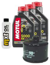 Inspection package 3L 10W-40 + oil filter + 4x spark plug for Yamaha FZS Fazer S 600 ccm Year 2000 - 2002