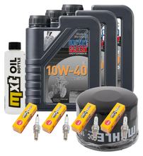 Inspection package 3L 10W-40 + oil filter + 4x spark plug for Yamaha FZS Fazer S 600 ccm Year 2000 - 2002