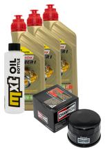 Kit d'inspection 3L 10W-40 + filtre à huile + 4x bougie pour Yamaha FZS Fazer S 600 ccm Année 2000 - 2002