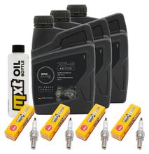 Inspectiepakket 3L 10W-40 + oliefilter + 4x bougie voor Yamaha FZS Fazer S 600 ccm Bj. 2000 - 2002