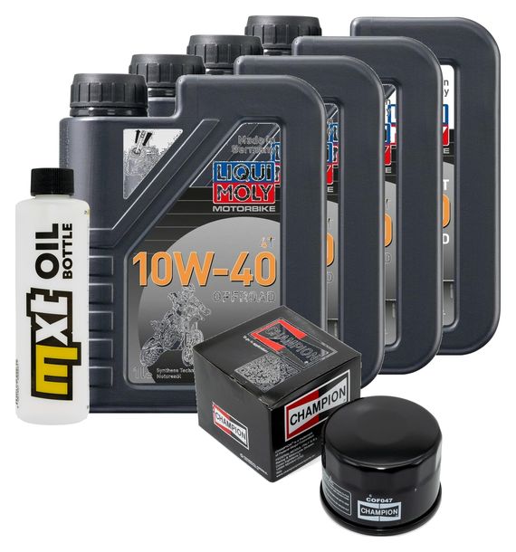 Inspection package 4L 10W-40 + oil filter + 4x spark plug for Yamaha FZS Fazer S 600 ccm Year 2003