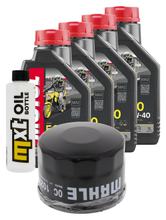 Kit d'inspection 4L 10W-40 + filtre à huile + 4x bougie pour Yamaha FZS Fazer S 600 ccm Année 2003
