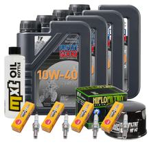 Pacchetto di ispezione 4L 10W-40 + filtro olio + 4x candela per Yamaha FZS Fazer S 600 ccm Anno 2003