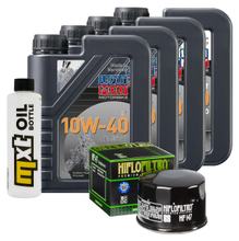 Pacchetto di ispezione 4L 10W-40 + filtro olio + 4x candela per Yamaha FZS Fazer S 600 ccm Anno 2003