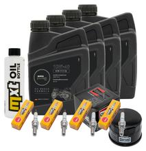 Inspectiepakket 4L 10W-40 + Oliefilter + 4x Bougie voor Yamaha FZS Fazer S 600 ccm Bj. 2003