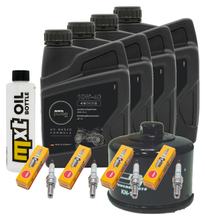 Inspectiepakket 4L 10W-40 + Oliefilter + 4x Bougie voor Yamaha FZS Fazer S 600 ccm Bj. 2003