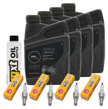 Inspectiepakket 4L 10W-40 + Oliefilter + 4x Bougie voor Yamaha FZS Fazer S 600 ccm Bj. 2004
