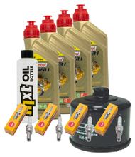 Inspectiepakket 4L 10W-40 + Oliefilter + 4x Bougie voor Yamaha FZS Fazer S 600 ccm Bj. 2004
