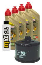Inspectiepakket 4L 10W-40 + Oliefilter + 4x Bougie voor Yamaha FZS Fazer S 600 ccm Bj. 2004