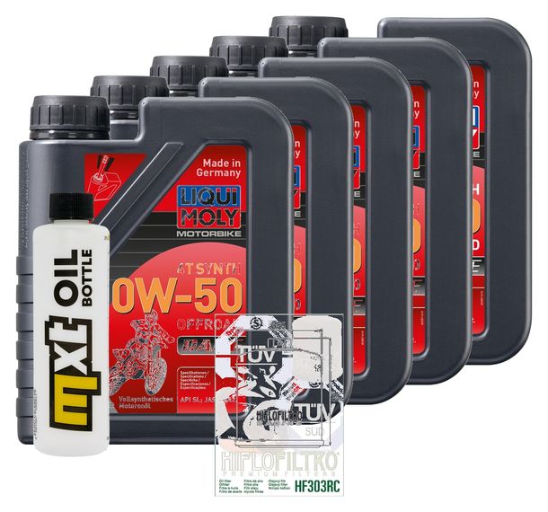 Inspektionspaket 5L 10W-50 + Ölfilter für Yamaha MT-01 1700 1670 ccm Bj. 2010 - 2012