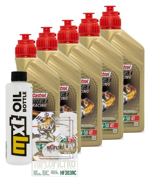 Inspektionspaket 5L 10W-50 + Ölfilter für Yamaha MT-01 1700 1670 ccm Bj. 2010 - 2012