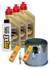 Inspectiepakket 3L 10W-50 + Oliefilter + 2x Bougie voor Yamaha MT-07 689 / 700 cc Bj. 2014 - 2015