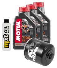 Inspectiepakket 3L 10W-50 + Oliefilter + 2x Bougie voor Yamaha MT-07 689 / 700 cc Bj. 2014 - 2015