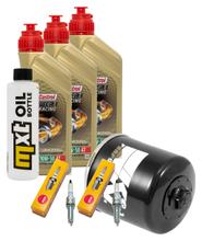 Paquete de inspección 3L 10W-50 + filtro de aceite + 2x bujía para Yamaha MT-07 689 / 700 ccm Año 2014 - 2015