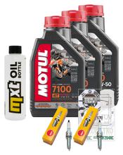 Inspektionspaket 3L 10W-50 + Ölfilter + 2x Zündkerze für Yamaha MT-07 689 / 700 ccm Bj. 2014 - 2015