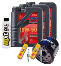 Inspection package 3L 10W-50 + oil filter + 2x spark plug for Yamaha MT-07 689 / 700 ccm Year 2014 - 2015