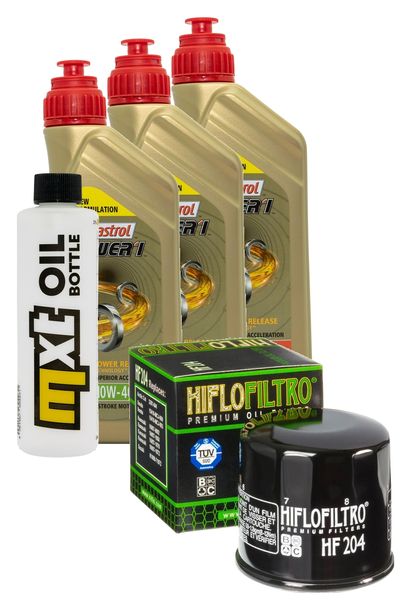 Inspektionspaket 3L 10W-40 + Ölfilter + 3x Zündkerze für Yamaha MT-09 847 / 850 ccm Bj. 2015 - 2016