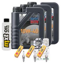 Inspektionspaket 3L 10W-40 + Ölfilter + 3x Zündkerze für Yamaha MT-09 847 / 850 ccm Bj. 2015 - 2016