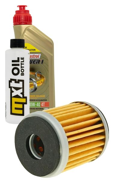 Inspection package 1L 10W-40 + oil filter + 1x spark plug for Yamaha MT- ABS 125 ccm Year 2011 - 2013