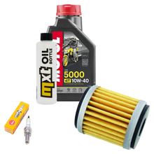 Paquete de inspección 1L 10W-40 + filtro de aceite + 1x bujía para Yamaha MT- ABS 125 ccm Año 2014