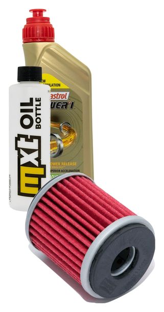 Inspektionspaket 1L 10W-40 + Ölfilter + 1x Zündkerze für Yamaha MT- ABS 125 ccm Bj. 2015