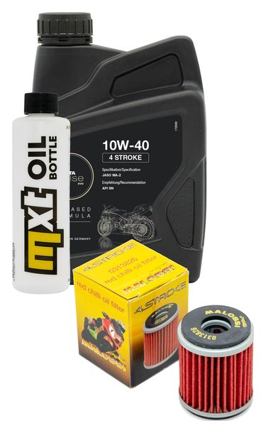 Inspection package 1L 10W-40 + oil filter + 1x spark plug for Yamaha MT- ABS 125 ccm Year 2015