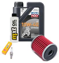Kit d'inspection 1L 10W-40 + filtre à huile + 1x bougie pour Yamaha MT- ABS 125 ccm Année 2015