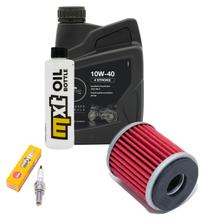 Pacchetto di ispezione 1L 10W-40 + filtro olio + 1x candela per Yamaha MT- ABS 125 ccm Anno 2015