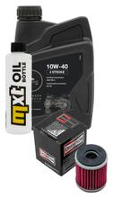 Kit d'inspection 1L 10W-40 + filtre à huile + 1x bougie pour Yamaha MT- ABS 125 ccm Année 2015