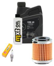 Kit d'inspection 1L 10W-40 + filtre à huile + 1x bougie pour Yamaha MT- ABS 125 ccm Année 2015