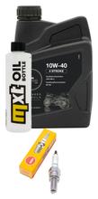 Kit d'inspection 1L 10W-40 + filtre à huile + 1x bougie pour Yamaha MT- ABS 125 ccm Année 2015