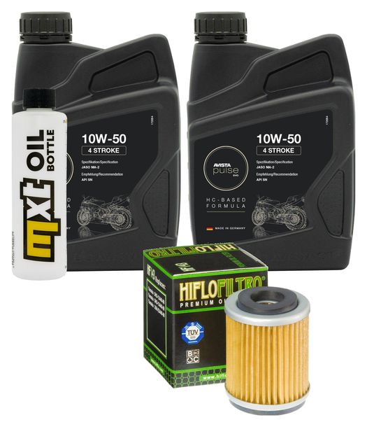 Inspektionspaket 2L 10W-50 + Ölfilter für Yamaha TW SR SE 125 ccm Bj. 1997 - 2003
