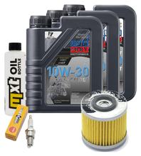 Paquete de inspección 3L 10W-30 + filtro de aceite + 1x bujía para Yamaha SR 500 ccm Año 2000